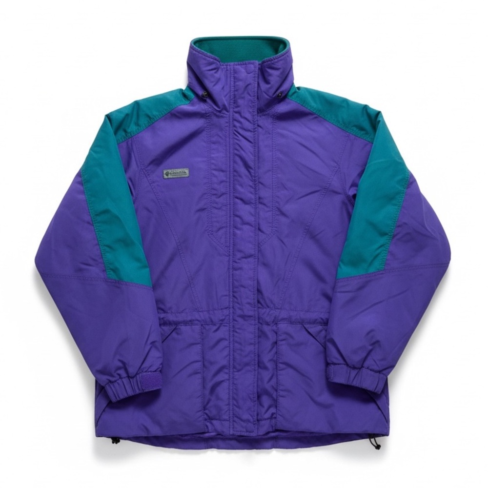Columbia 90’s Vintage Double Whammy Retro Ski Shell Jacket Purple Teal Large